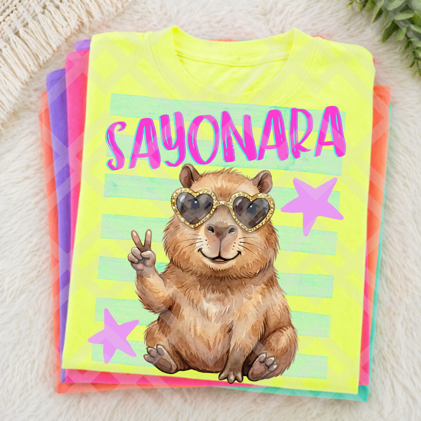 Pastel Sayonara #6701 - Ready to Press DTF Transfer Full Color