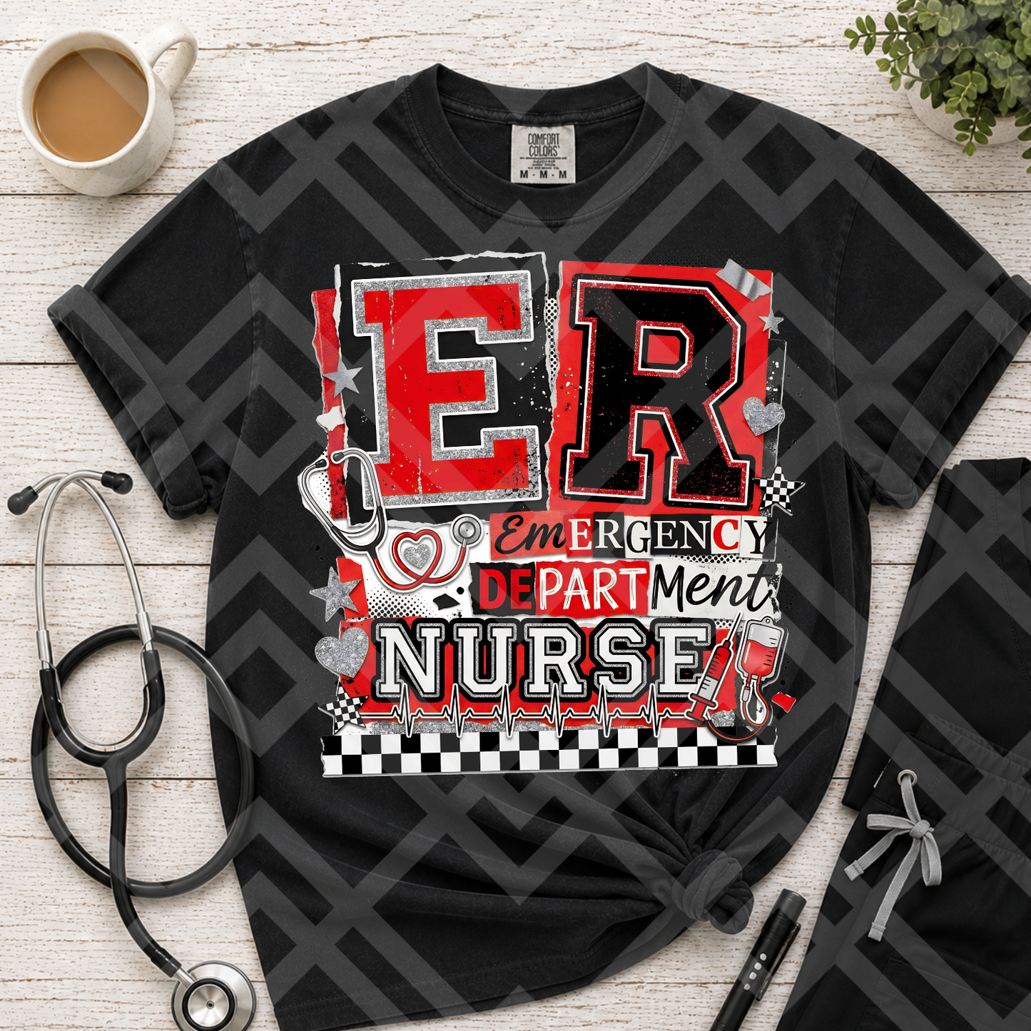 Emergency Department Nurse #6695 - Ready to Press DTF Transfer Full Color
