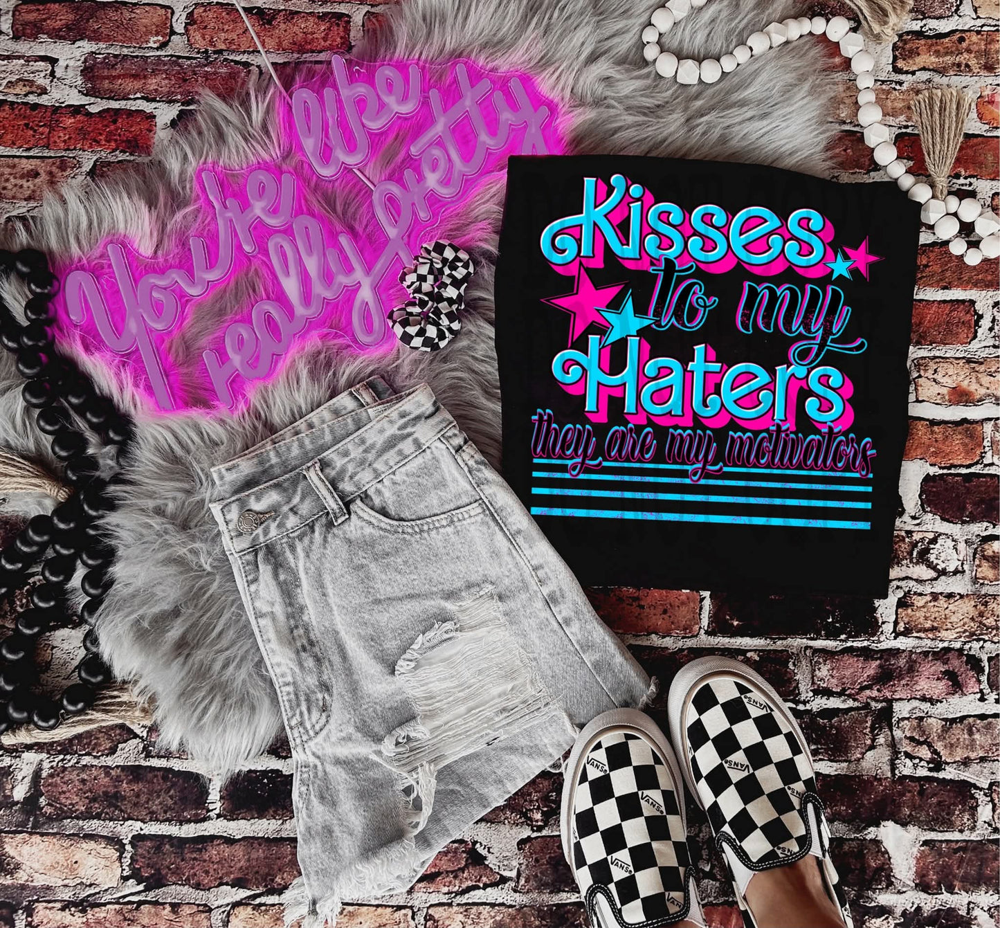 Kisses To My Haters #5199 - Ready to Press DTF Transfer Full Color - Pro Blanks