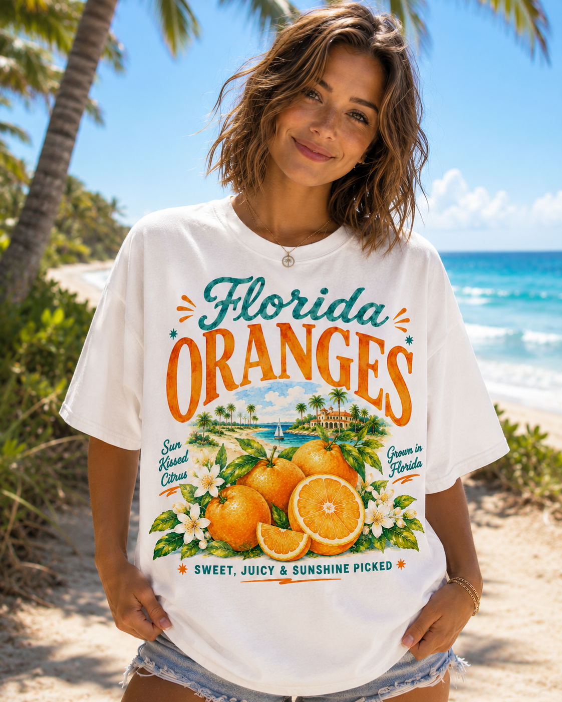 Florida Oranges #6998 - Ready to Press DTF Transfer Full Color