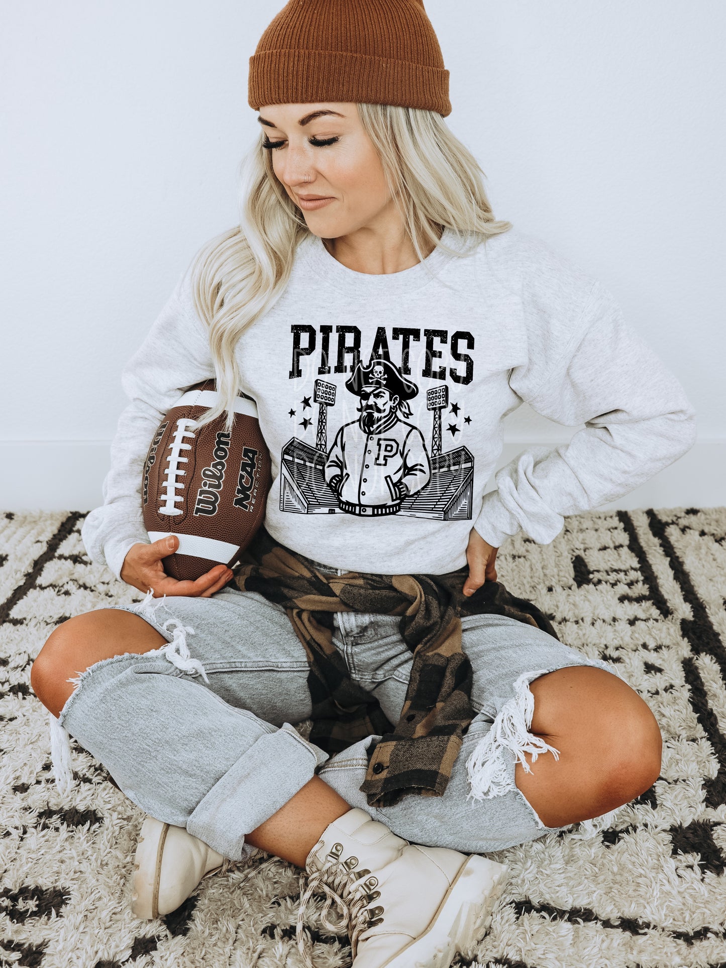 Pirates Letterman #5316 - Ready to Press DTF Transfer Full Color - Pro Blanks