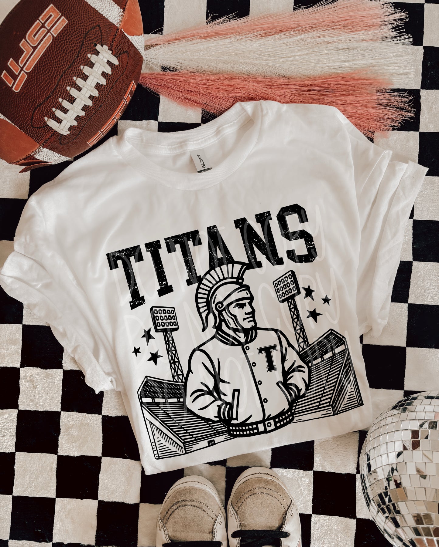 Titans Letterman #5322 - Ready to Press DTF Transfer Full Color - Pro Blanks