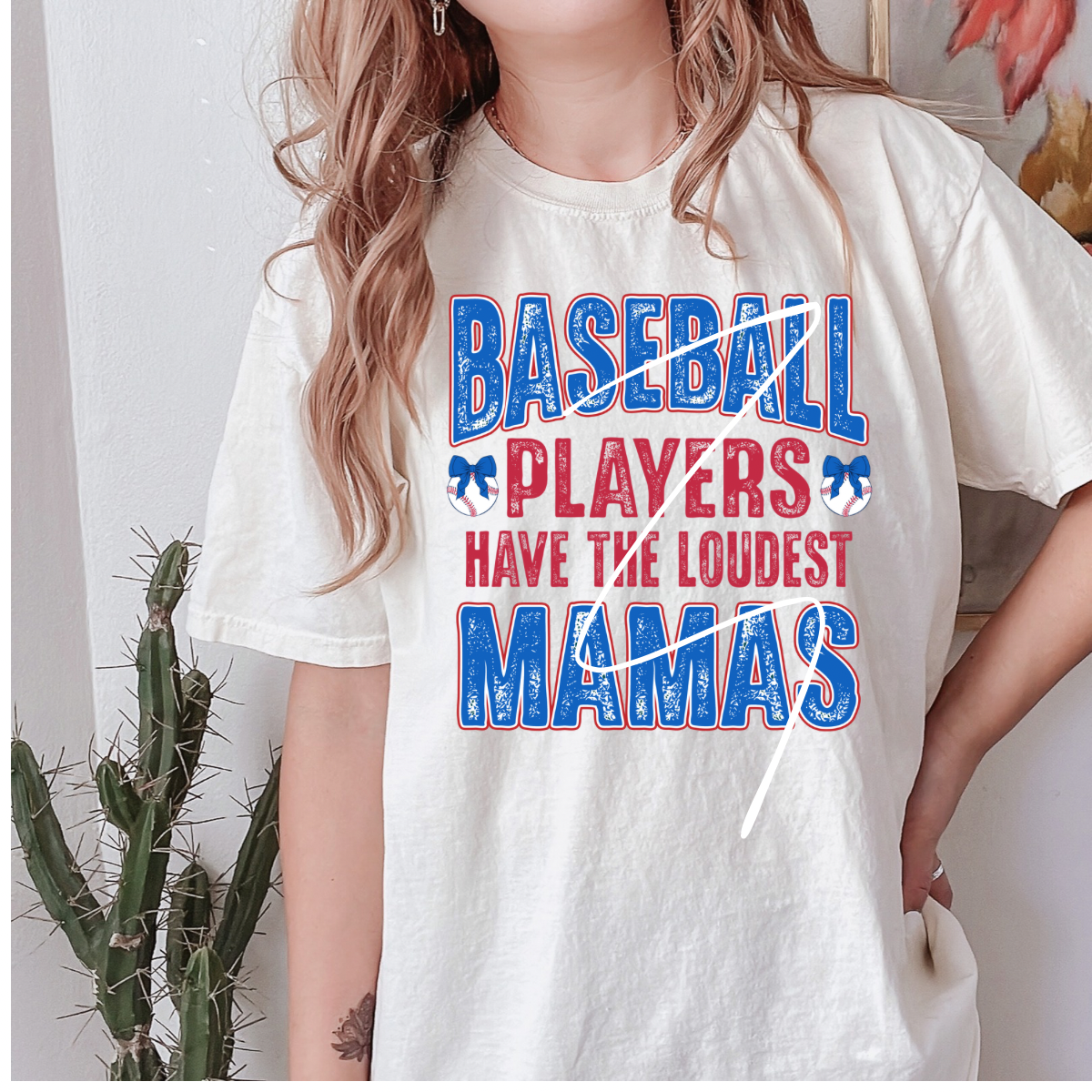 Baseball Loudest Moms #4574 - Ready to Press DTF Transfer Full Color - Pro Blanks