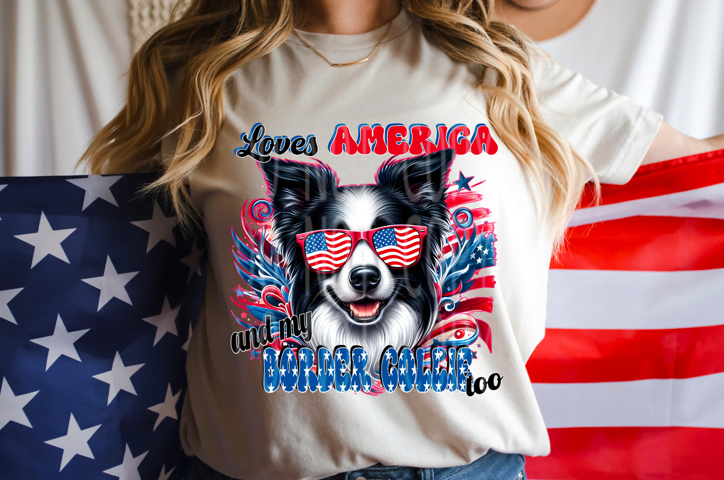 Border Collie #4872 - Ready to Press DTF Transfer Full Color - Pro Blanks
