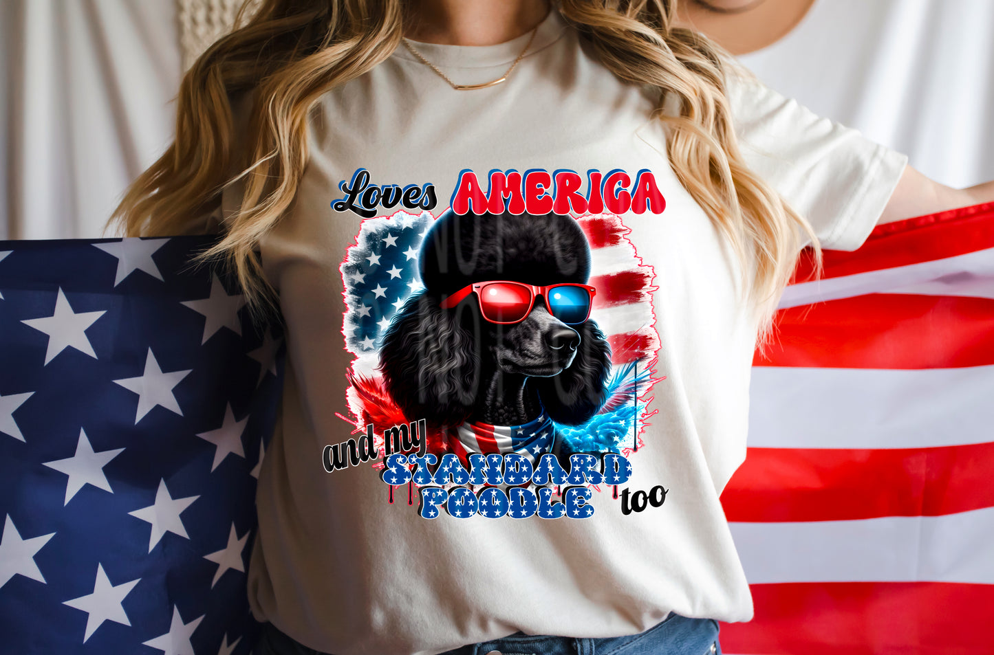 Standard Poodle #4863 - Ready to Press DTF Transfer Full Color - Pro Blanks