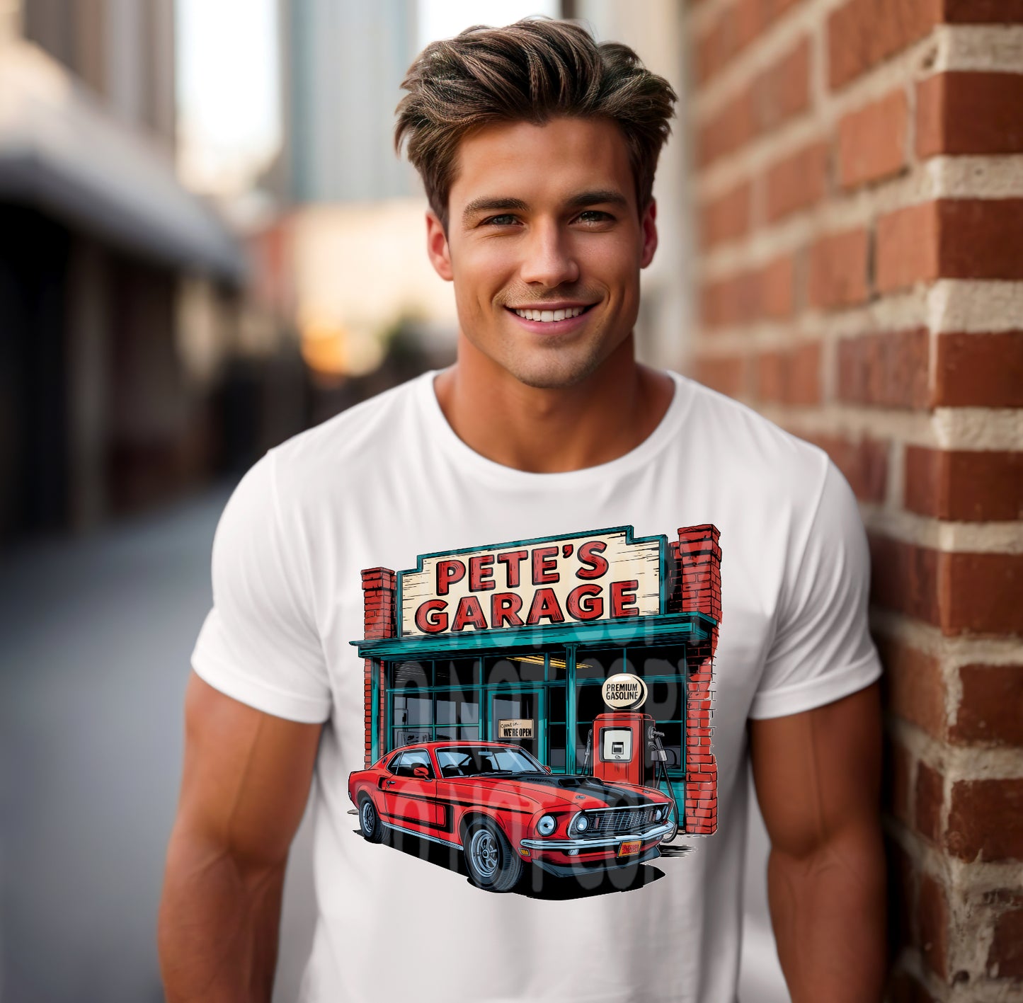 Pete's Garage #5001 - Ready to Press DTF Transfer Full Color - Pro Blanks