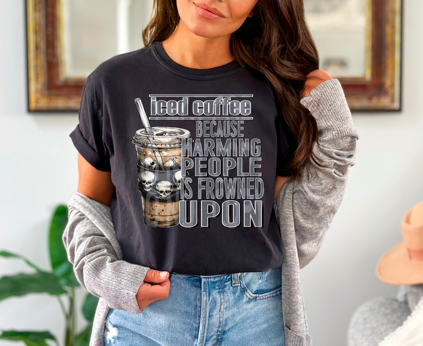 Iced Coffee Skulls #4988 - Ready to Press DTF Transfer Full Color - Pro Blanks