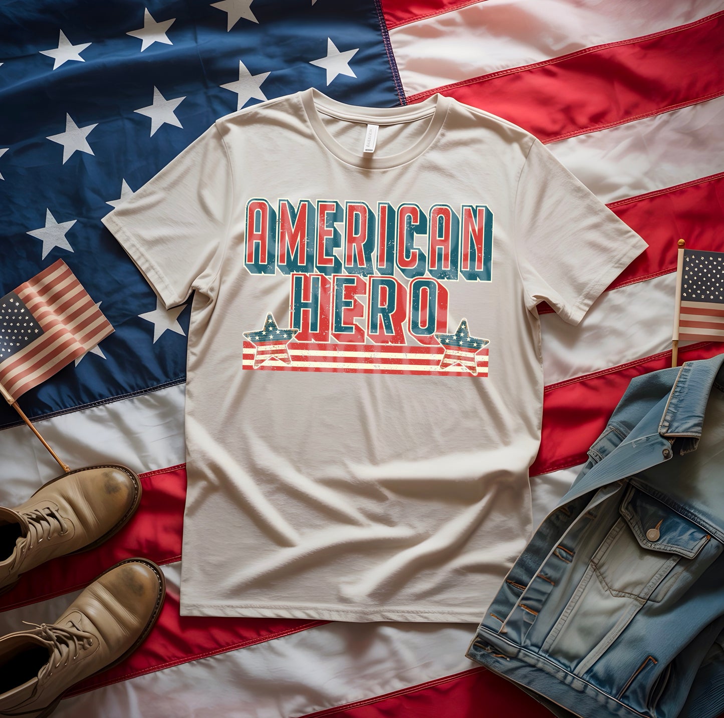 American Hero #5073 - Ready to Press DTF Transfer Full Color - Pro Blanks