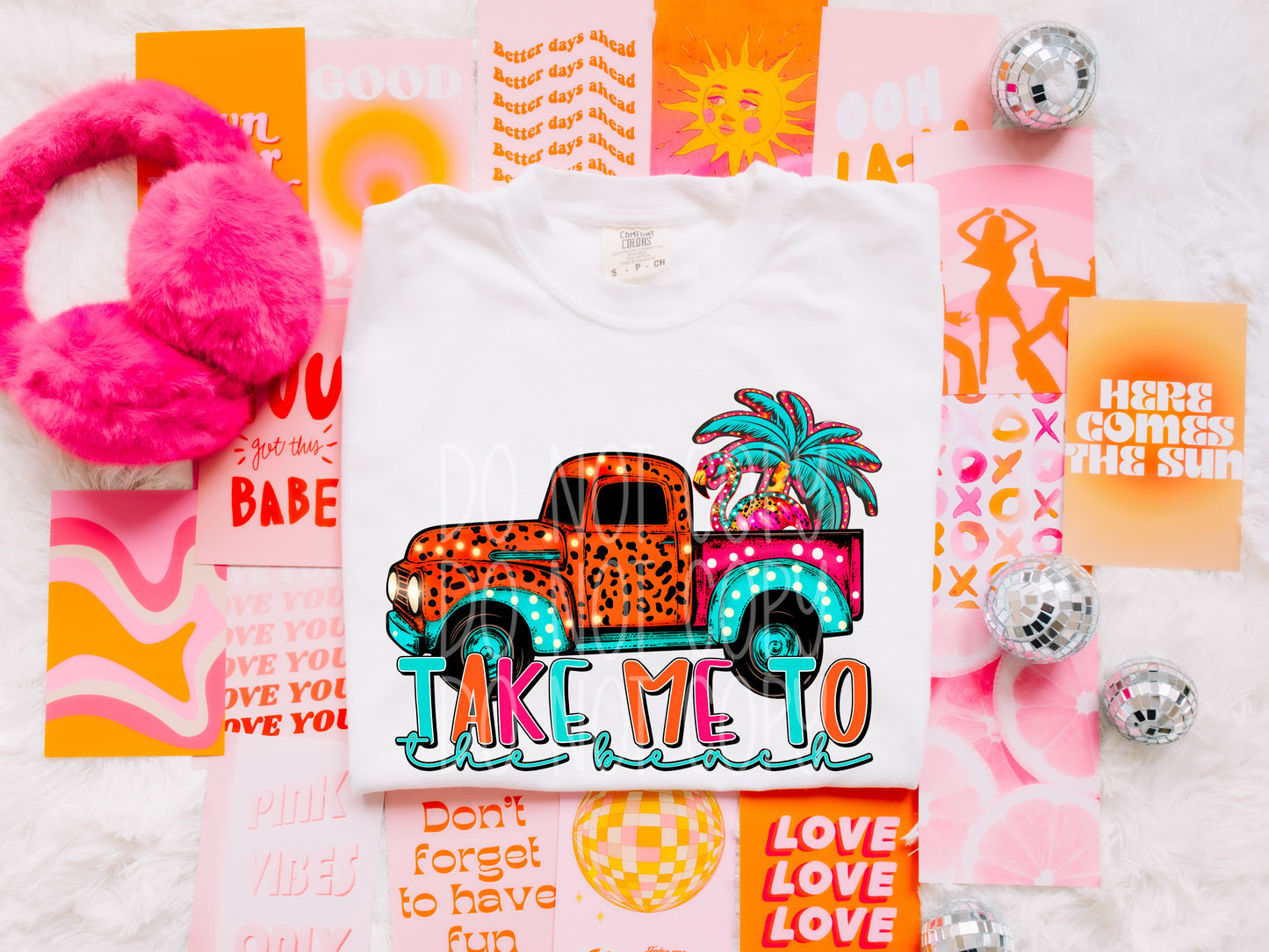 Take Me To The Beach #5156 - Ready to Press DTF Transfer Full Color - Pro Blanks