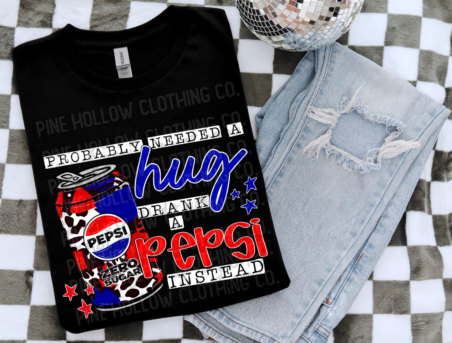 Probably Needed A Hug Pep Zero #5137 - Ready to Press DTF Transfer Full Color - Pro Blanks