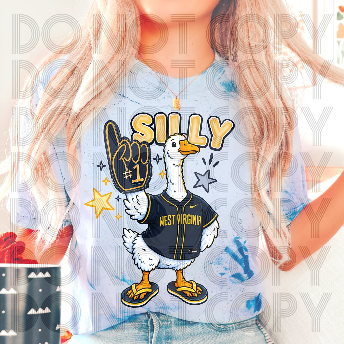 West Virginia Silly Goose #6963 - Ready to Press DTF Transfer Full Color