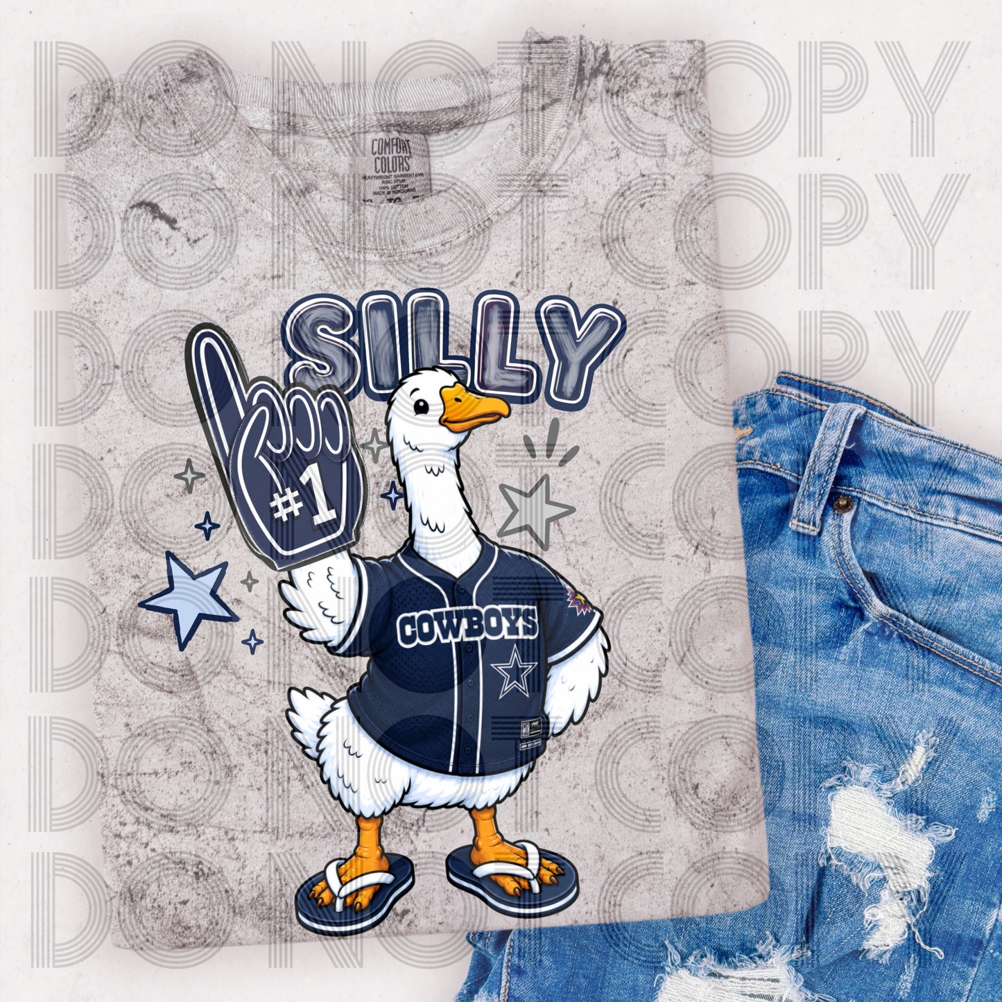 Cowboys Silly Goose #6976 - Ready to Press DTF Transfer Full Color