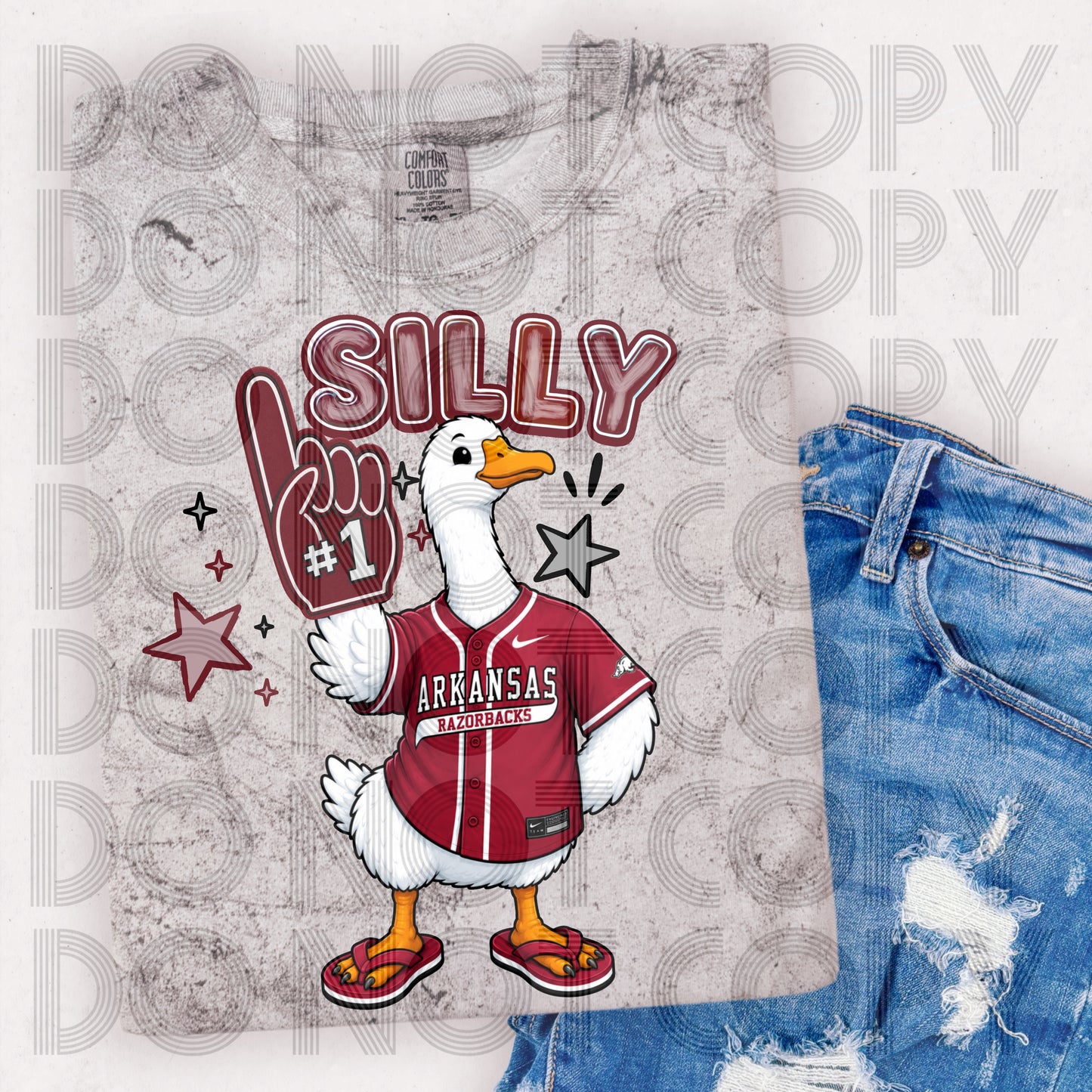 Razorbacks Silly Goose #6970 - Ready to Press DTF Transfer Full Color