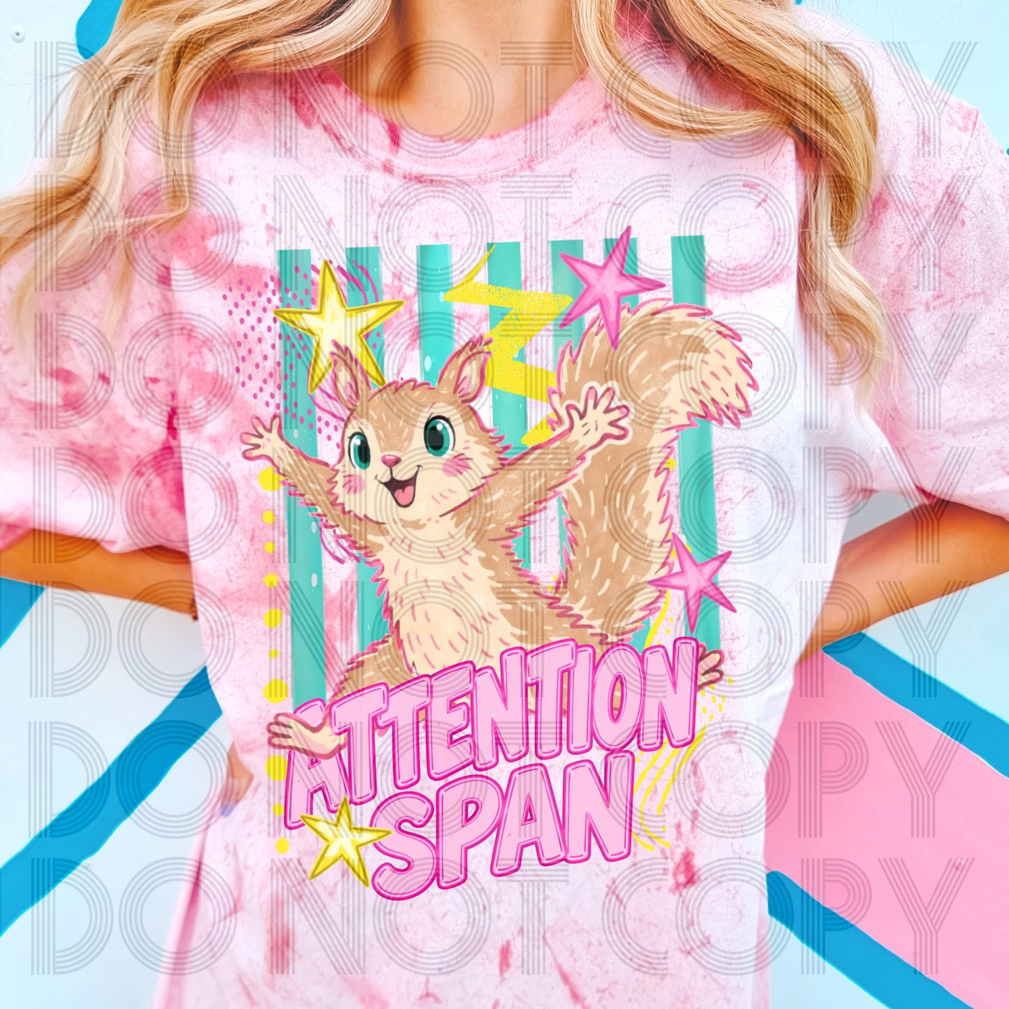 Attention Span Of A Squirrel #6661 - Ready to Press DTF Transfer Full Color