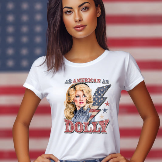 As American as Dolly #3217 - Ready to Press DTF Transfer Full Color