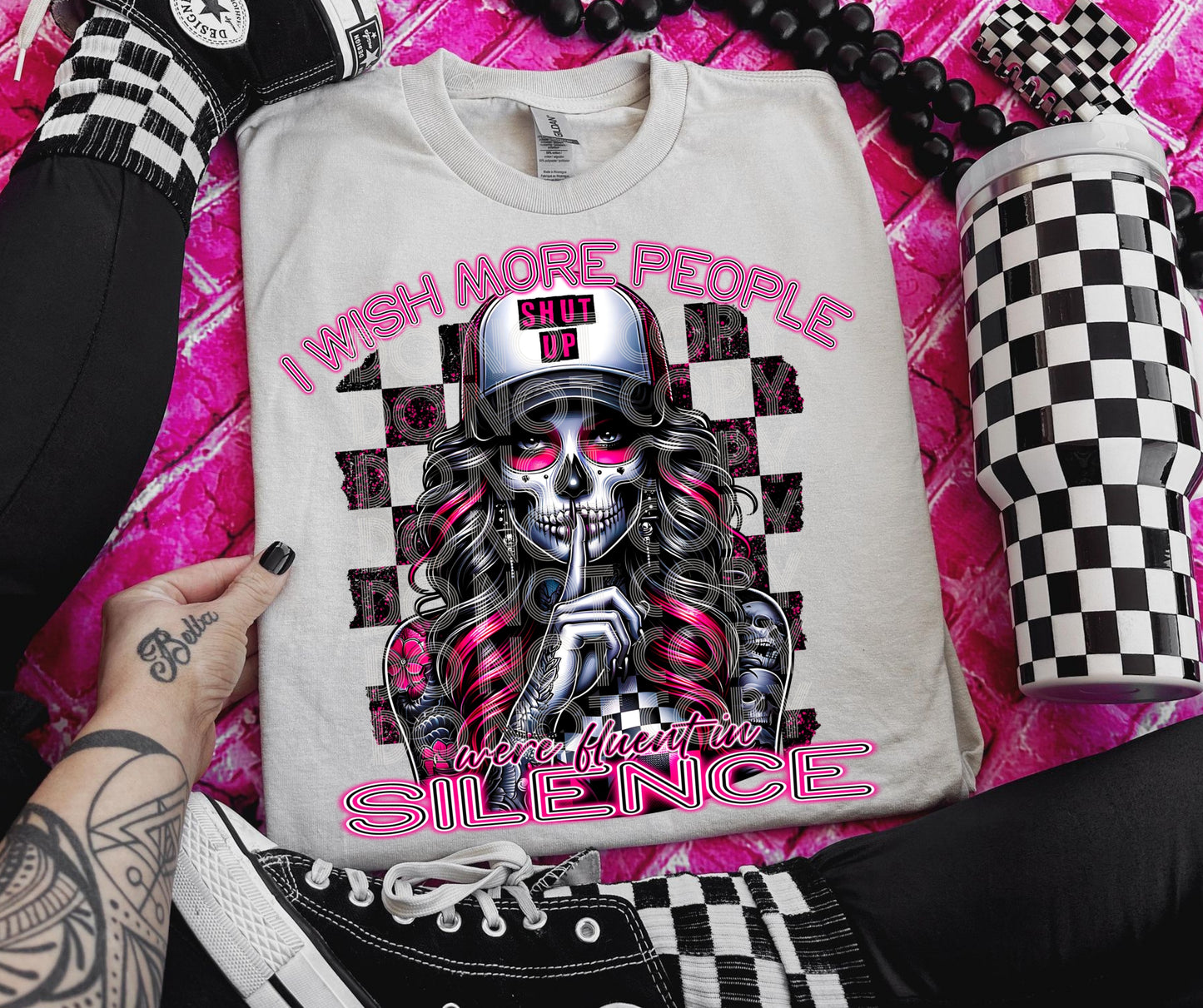 Fluent In Silence #4201 - Ready to Press DTF Transfer Full Color - Pro Blanks