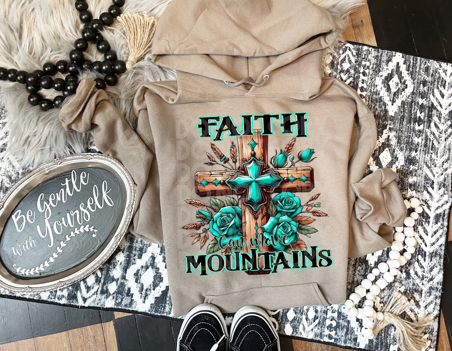 Faith Can Move Mountains #4204 - Ready to Press DTF Transfer Full Color - Pro Blanks