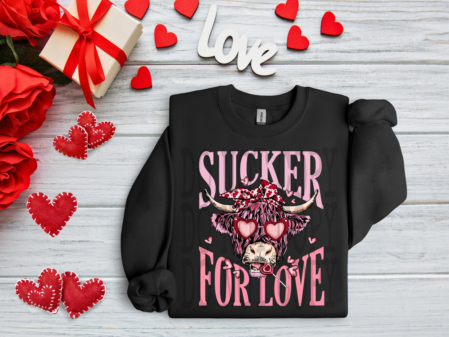 Sucker For Love #4307 - Ready to Press DTF Transfer Full Color - Pro Blanks