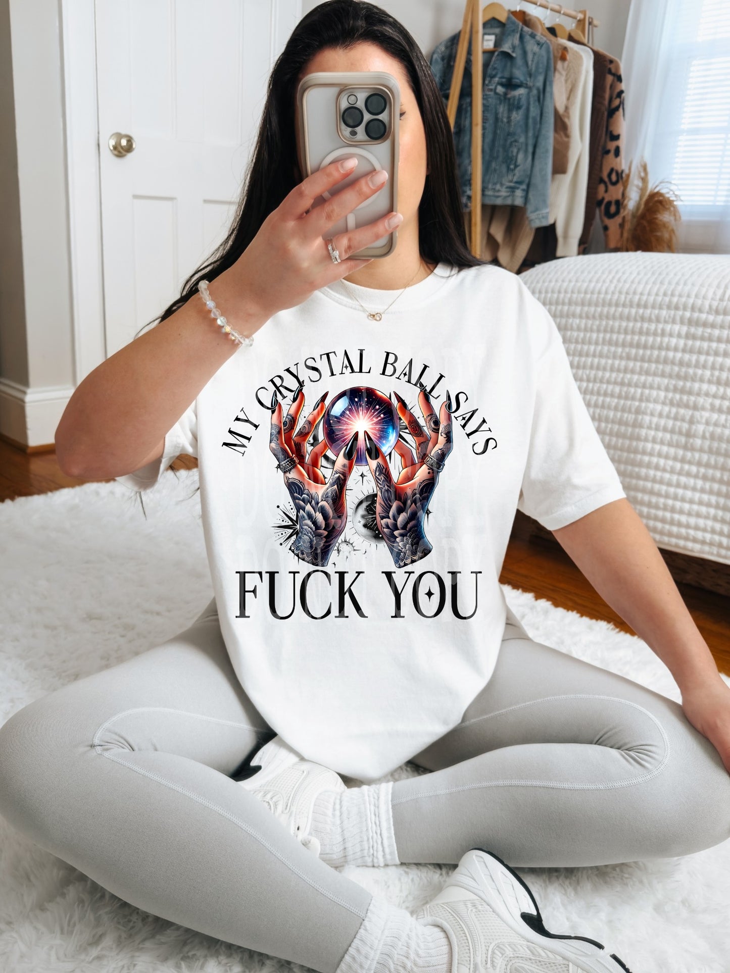 Crystal Ball F You #4537 - Ready to Press DTF Transfer Full Color - Pro Blanks