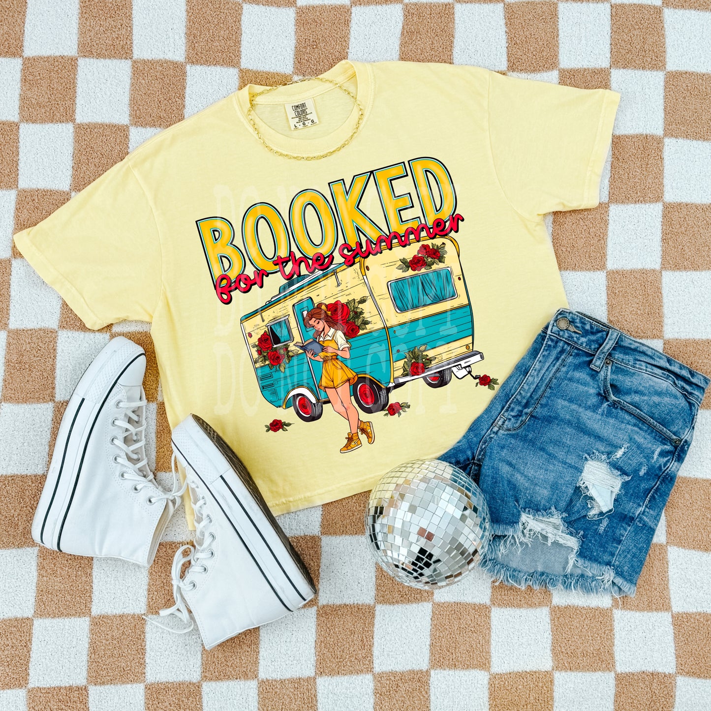 Booked For The Summer #5045 - Ready to Press DTF Transfer Full Color - Pro Blanks