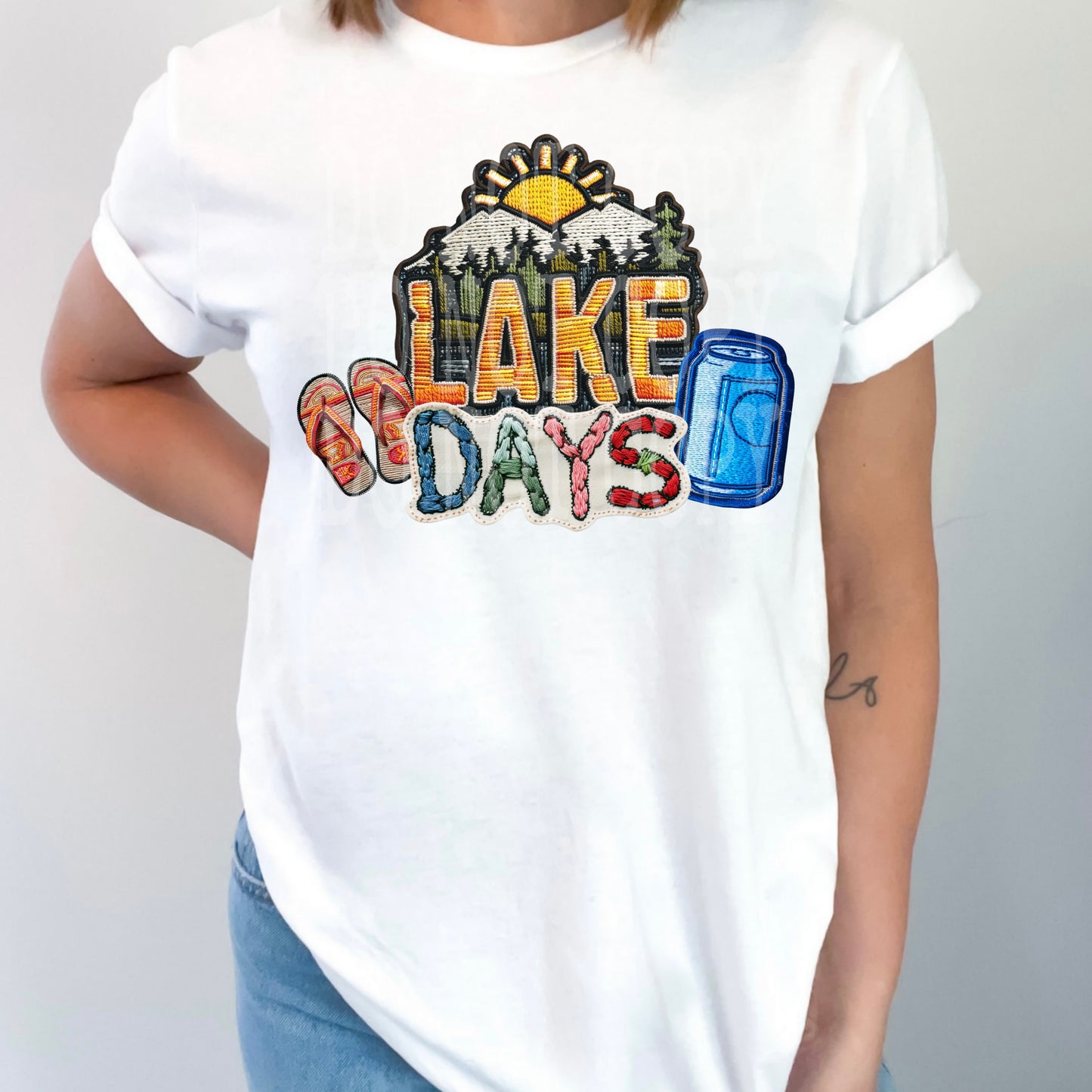 Lake Days #4698 - Ready to Press DTF Transfer Full Color - Pro Blanks