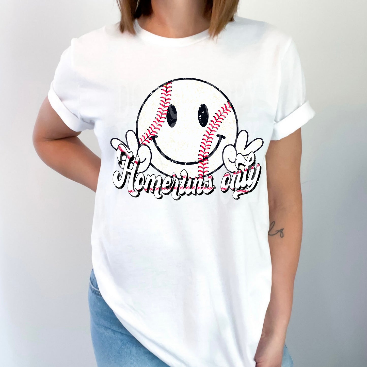 Homeruns Only Baseball #4732 - Ready to Press DTF Transfer Full Color - Pro Blanks