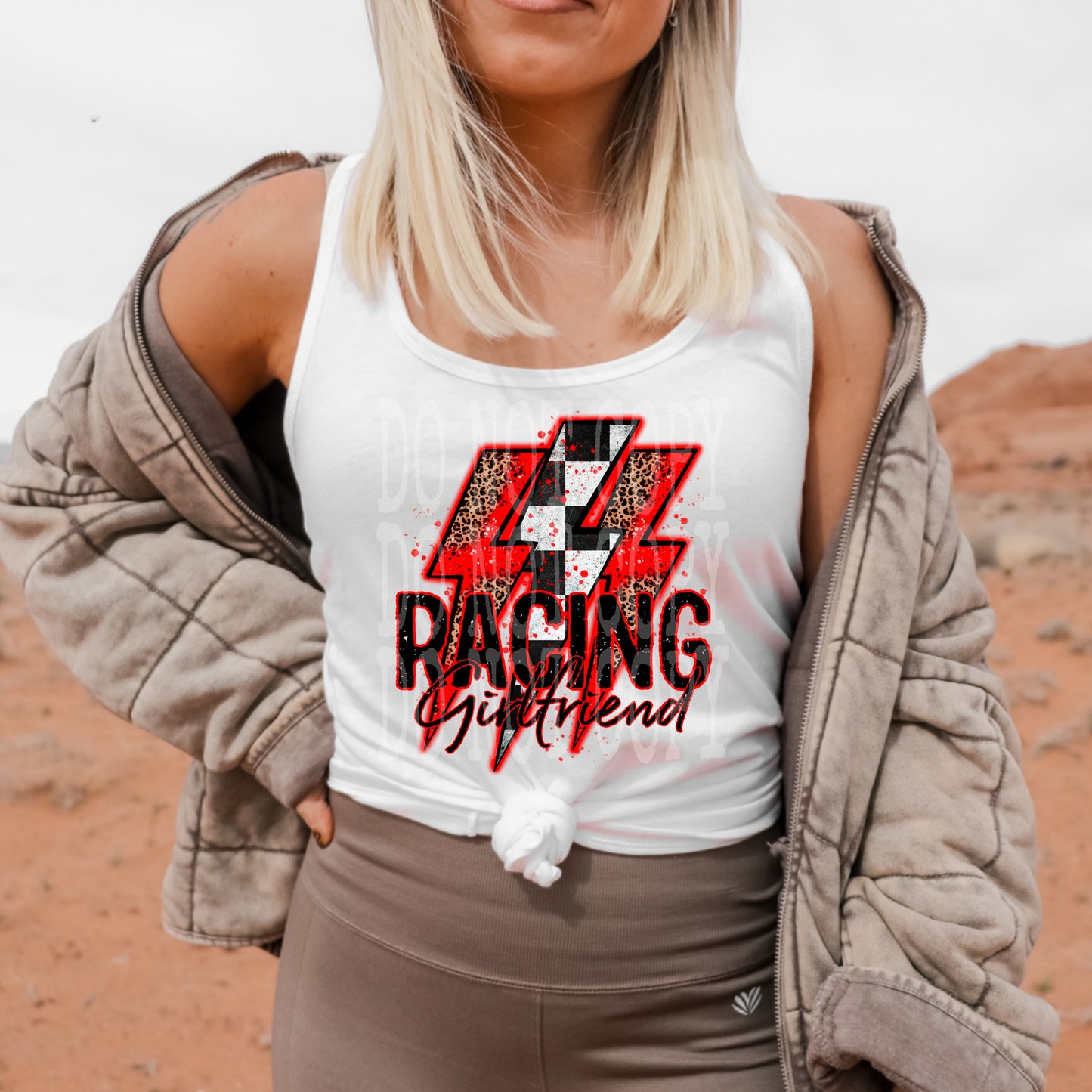 Racing Girlfriend #4747 - Ready to Press DTF Transfer Full Color - Pro Blanks