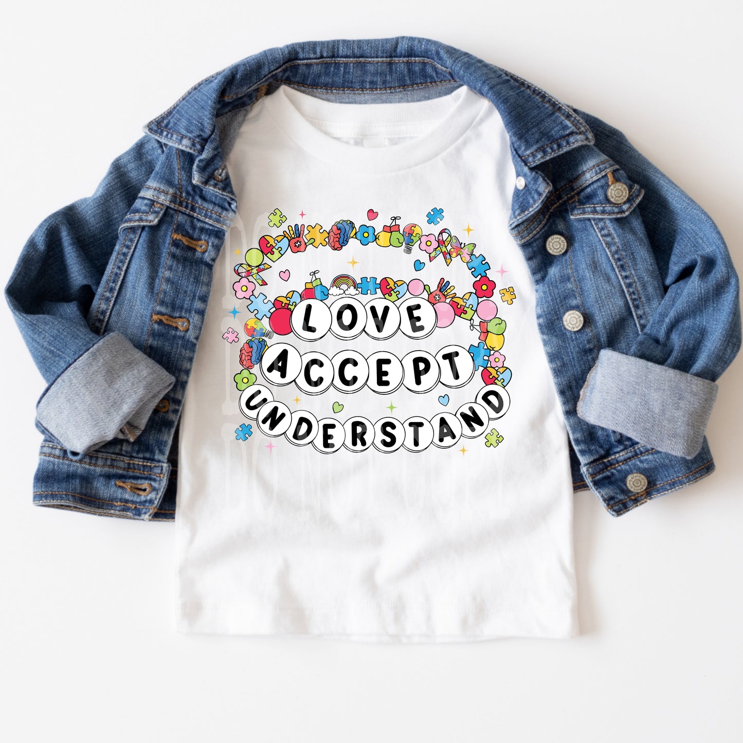 Love Accept Understand #4787 - Ready to Press DTF Transfer Full Color - Pro Blanks