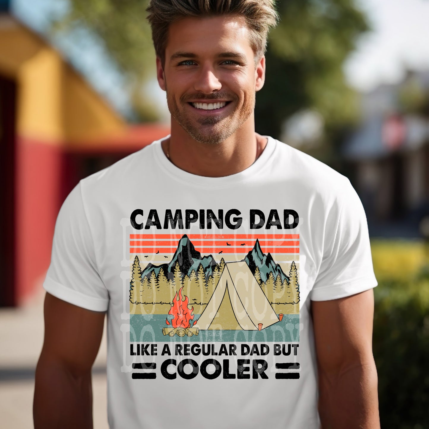 Camping Dad #4814 - Ready to Press DTF Transfer Full Color - Pro Blanks