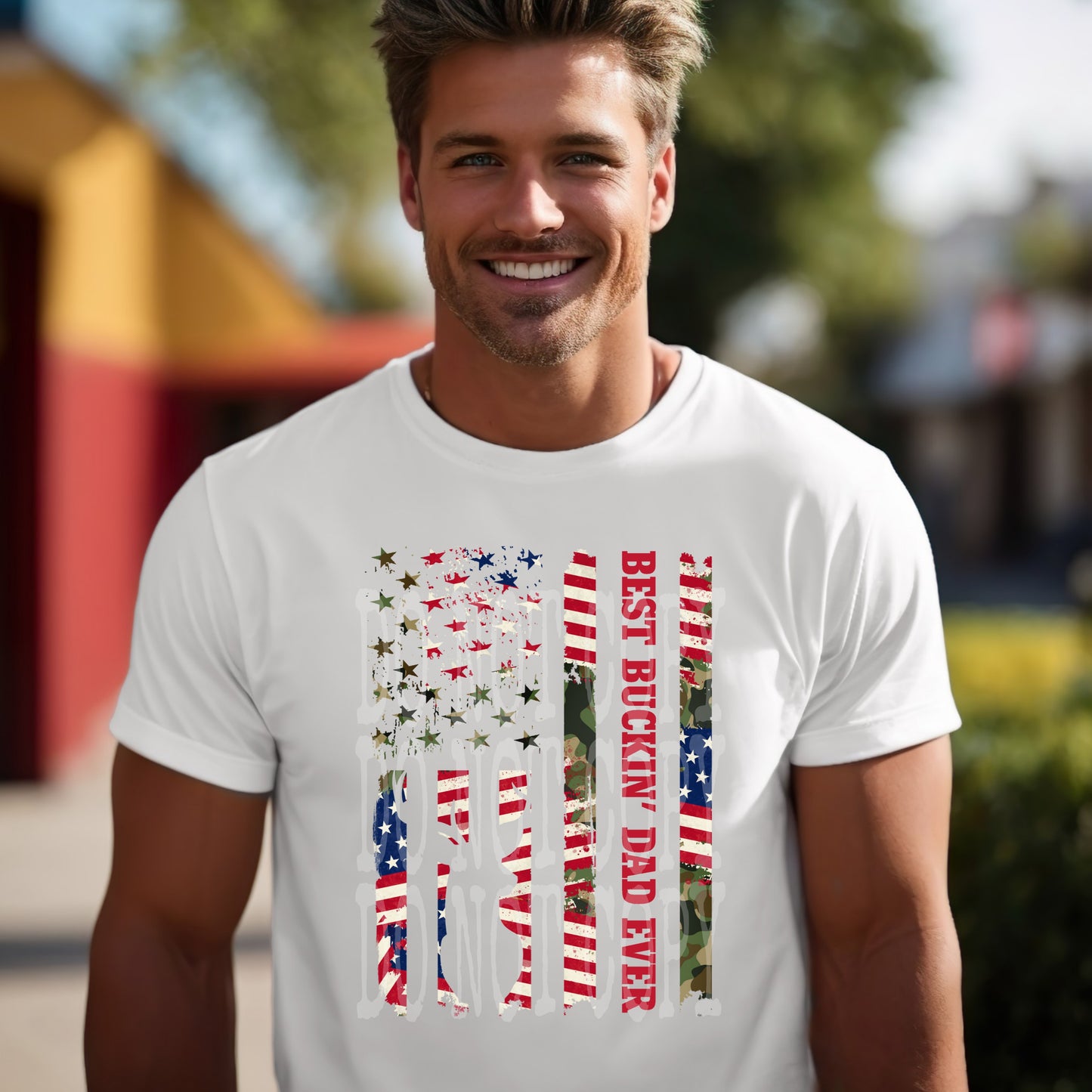 Best Buckin' Dad Ever #4805 - Ready to Press DTF Transfer Full Color - Pro Blanks