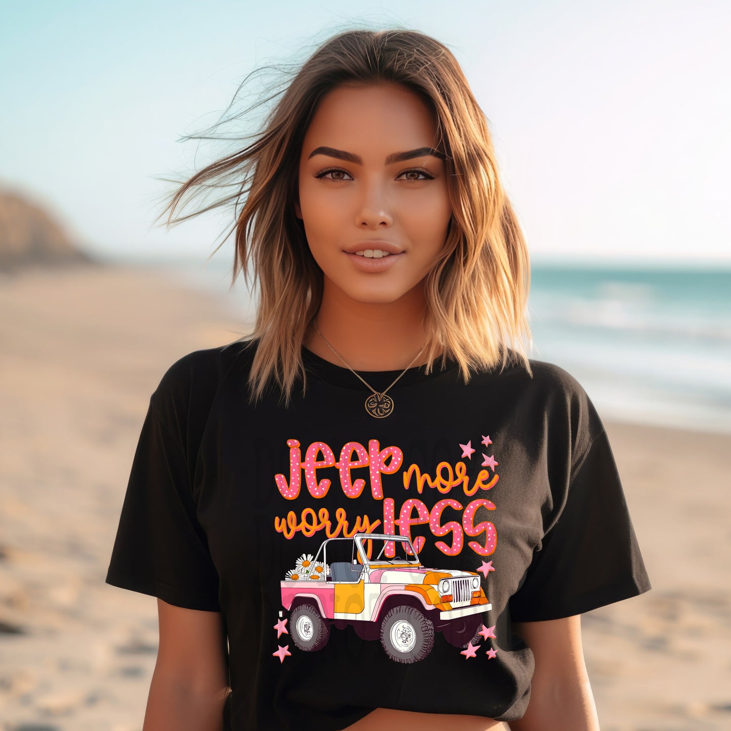 Jeep More #4848 - Ready to Press DTF Transfer Full Color - Pro Blanks