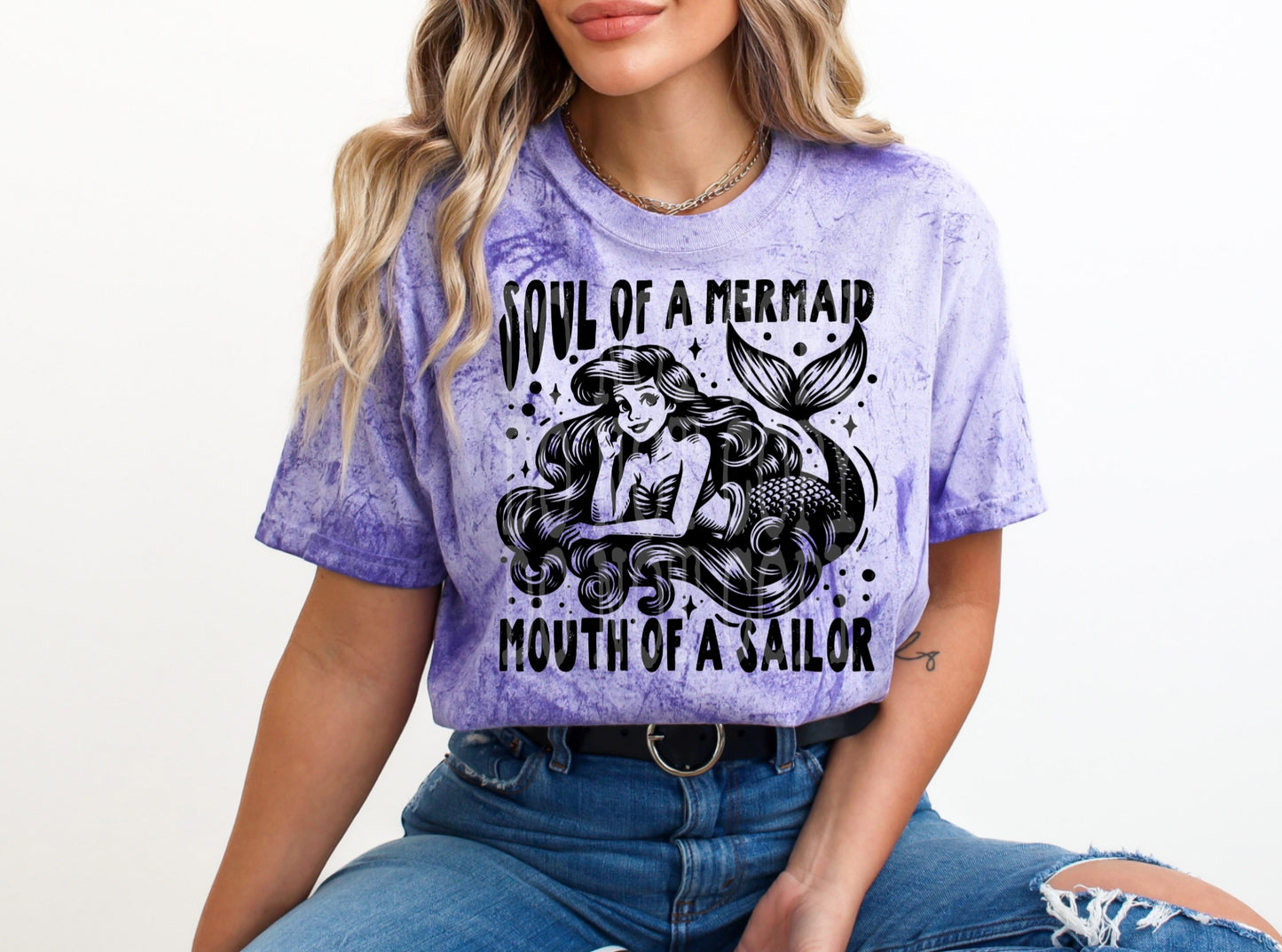 Soul Of A Mermaid #4972 - Ready to Press DTF Transfer Full Color - Pro Blanks