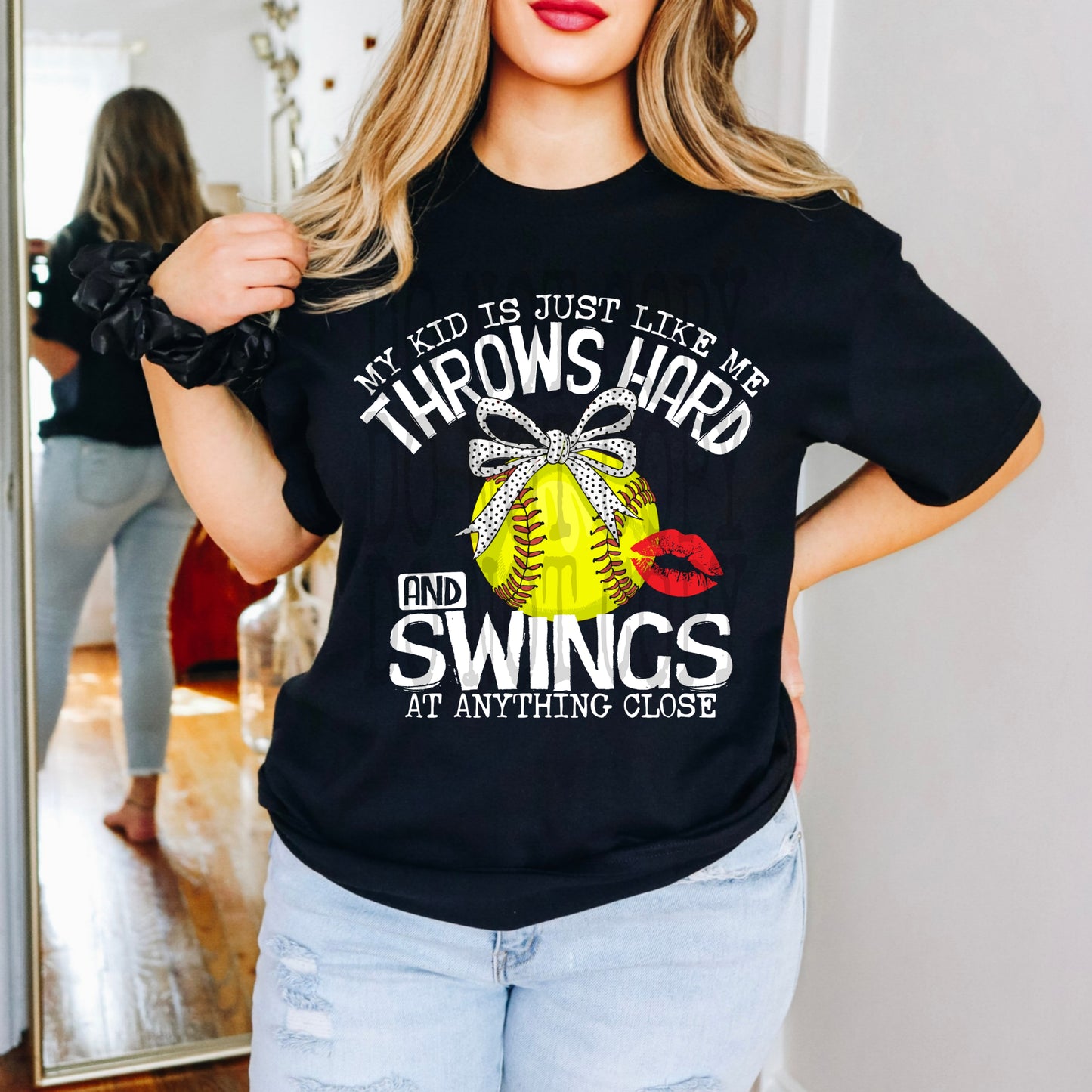 My Kid is Just Like Me Softball #4921 - Ready to Press DTF Transfer Full Color - Pro Blanks