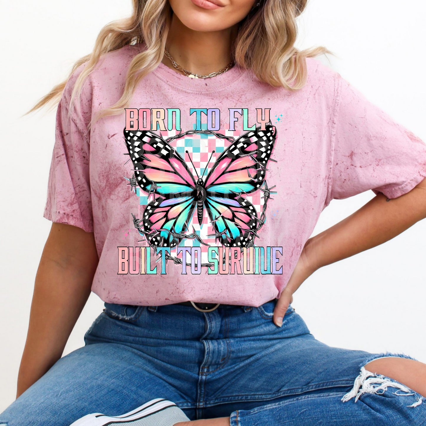 Born To Fly #4948 - Ready to Press DTF Transfer Full Color - Pro Blanks