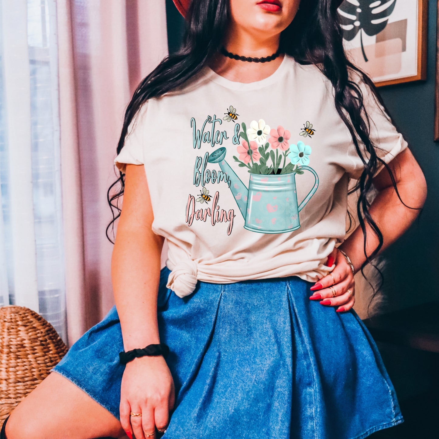 Water & Bloom #4959 - Ready to Press DTF Transfer Full Color - Pro Blanks