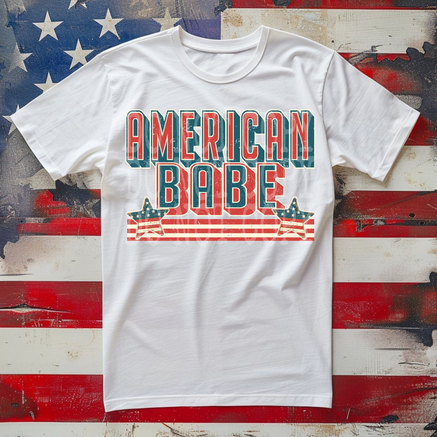 American Babe #5067 - Ready to Press DTF Transfer Full Color - Pro Blanks