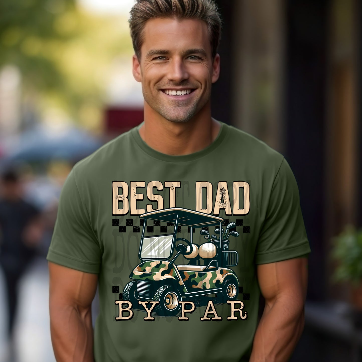 Best Dad By Par #5113 - Ready to Press DTF Transfer Full Color - Pro Blanks