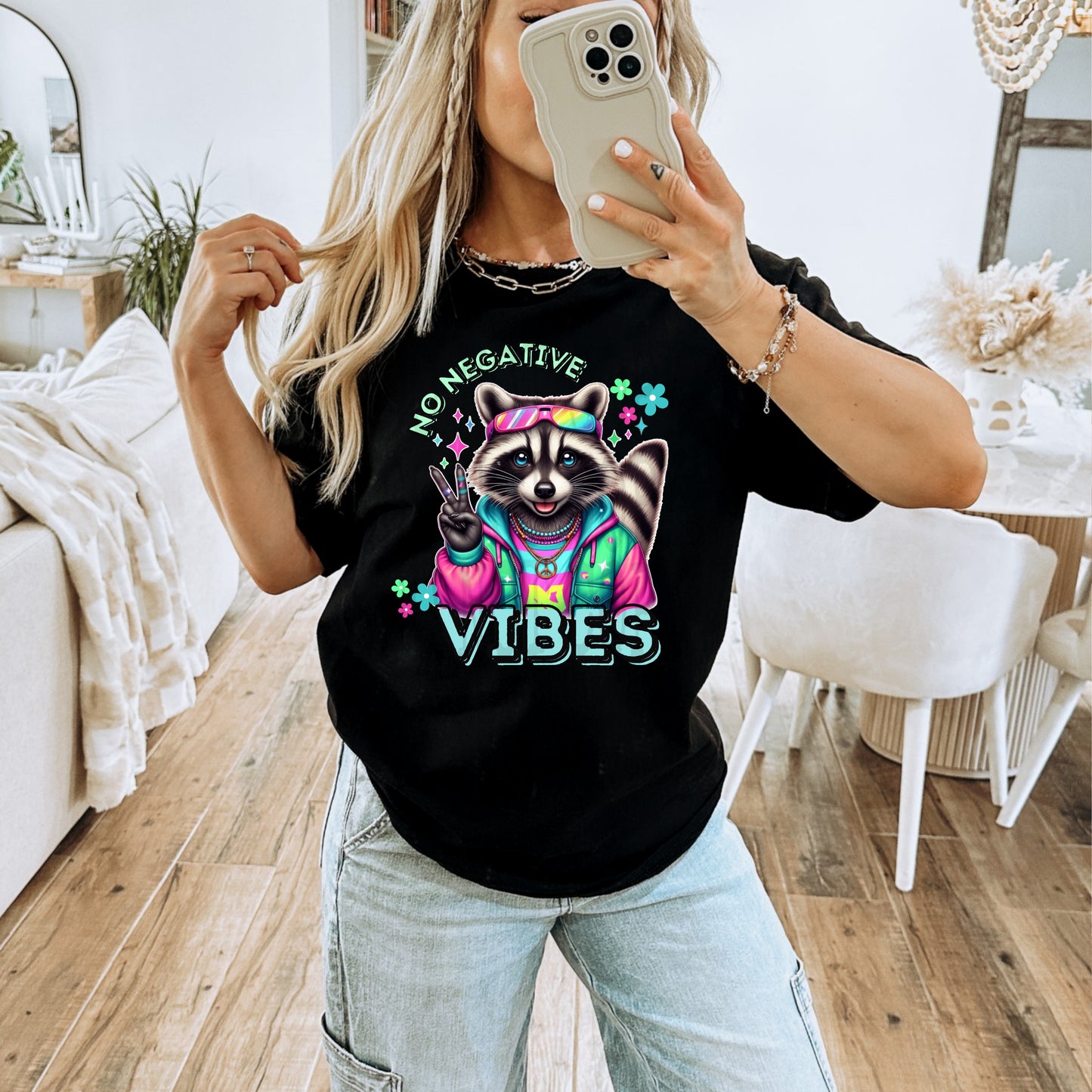 No Negative Vibes #5206 - Ready to Press DTF Transfer Full Color - Pro Blanks