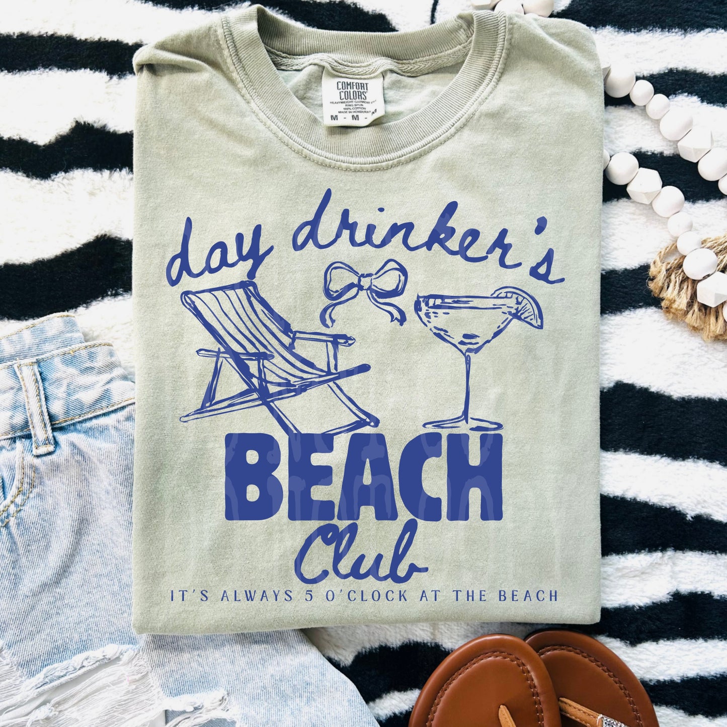 Day Drinkers Beach Club #5259 - Ready to Press DTF Transfer Full Color - Pro Blanks