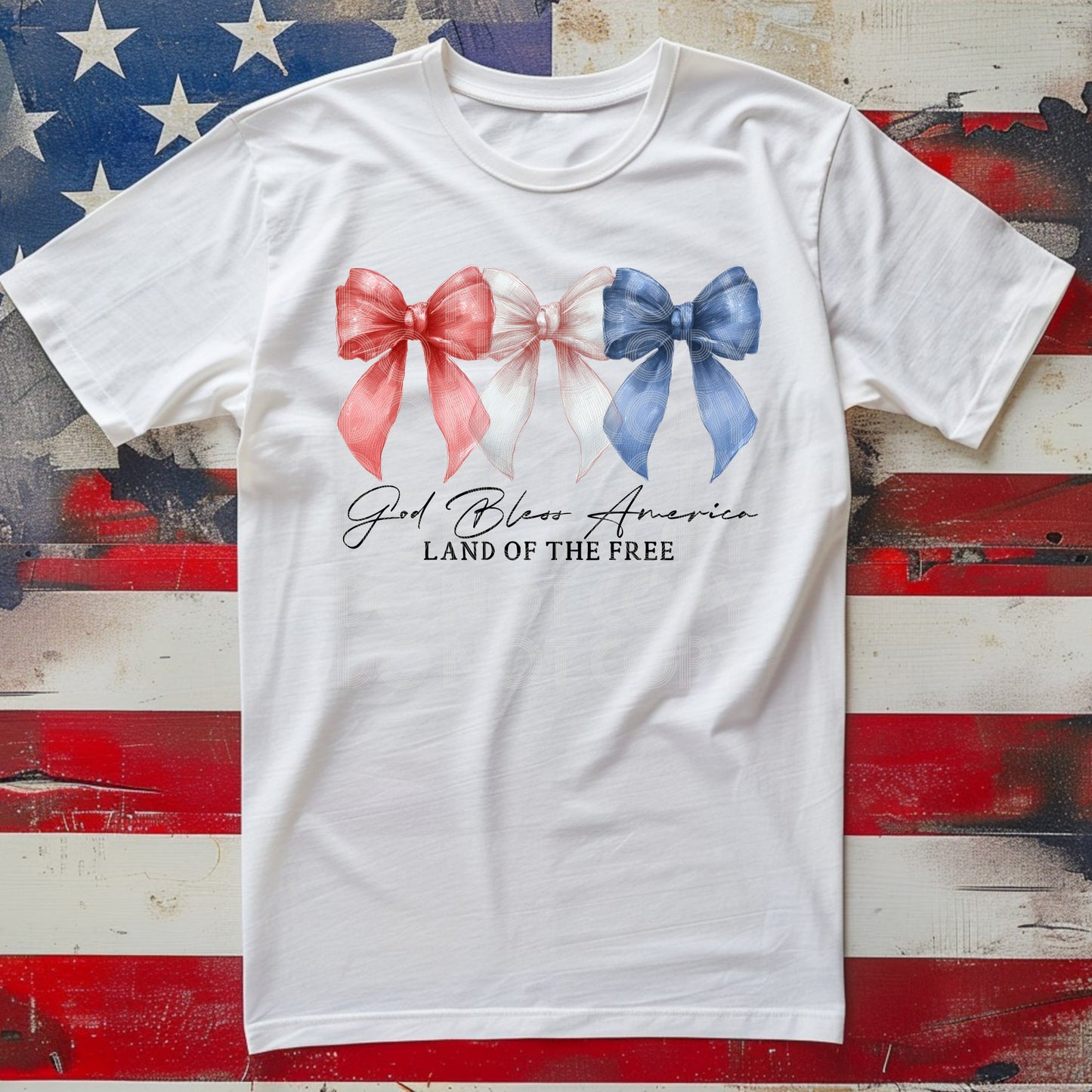 God Bless America #5277 - Ready to Press DTF Transfer Full Color - Pro Blanks