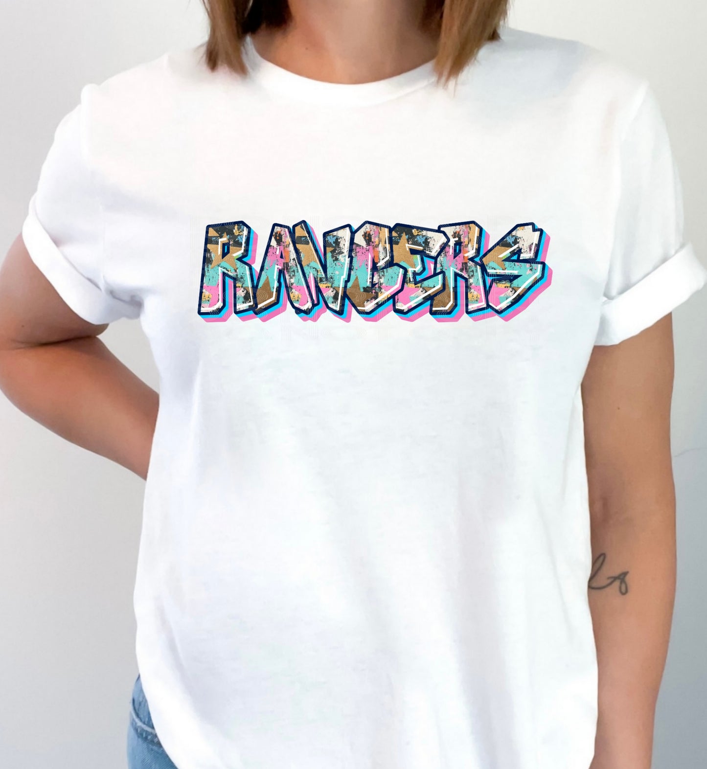 Rangers #5332 - Ready to Press DTF Transfer Full Color - Pro Blanks