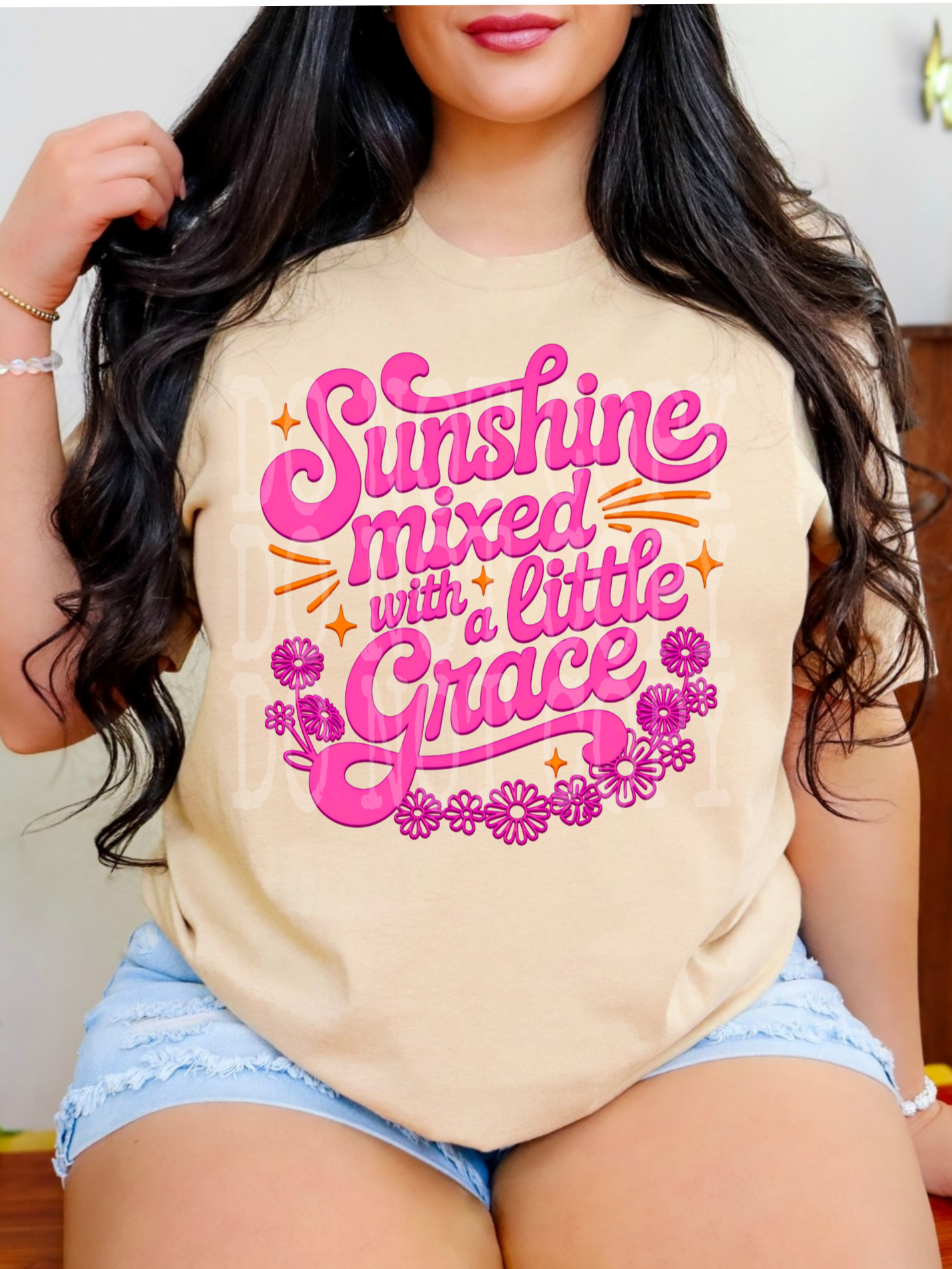 Sunshine Mixed With A Little Grace #5382 - Ready to Press DTF Transfer Full Color