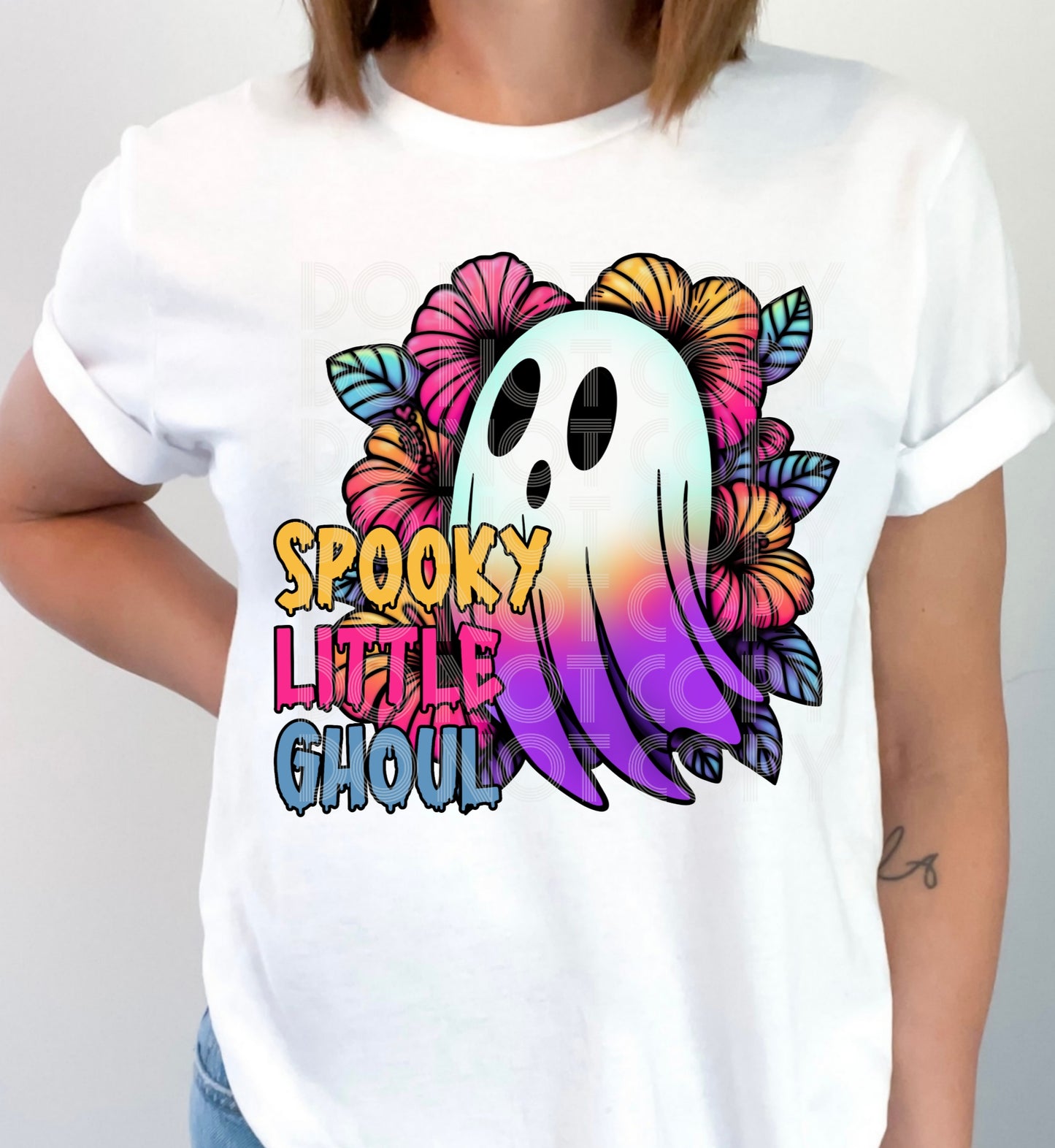 Spooky Little Ghoul #5401 - Ready to Press DTF Transfer Full Color