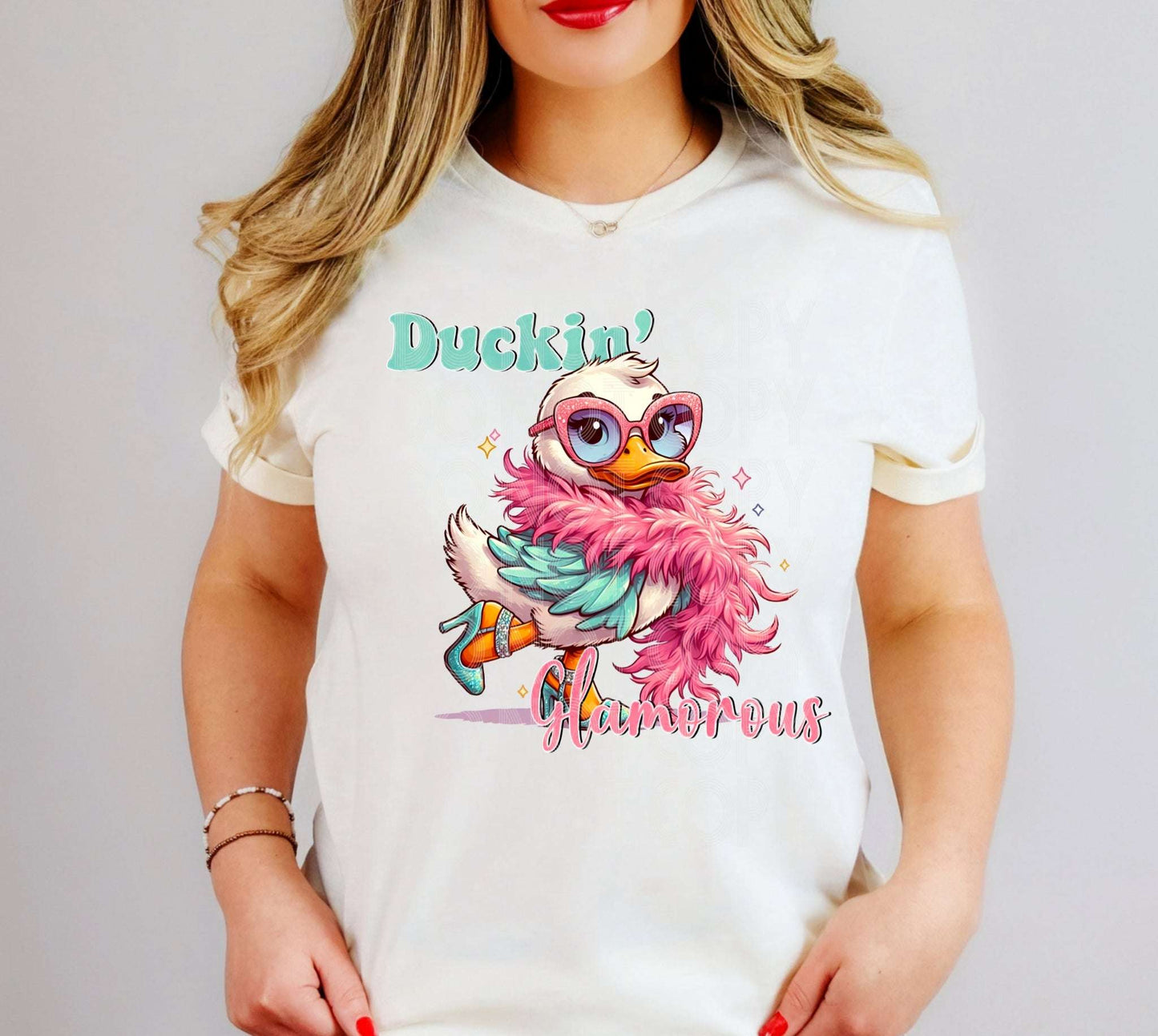 Duckin' Glamorous #5448 - Ready to Press DTF Transfer Full Color
