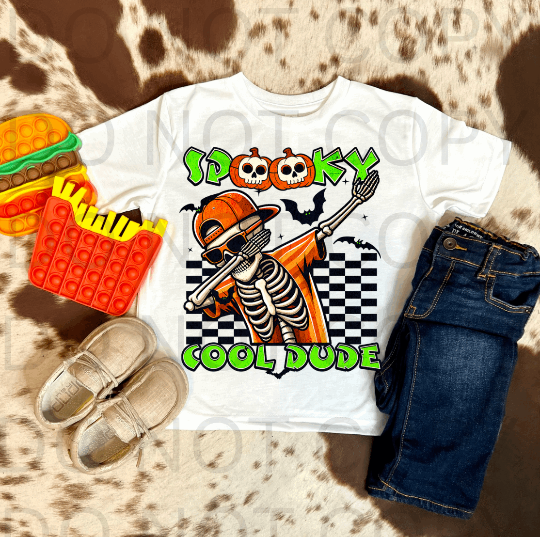 Retro Spooky Cool Dude #5522- Ready to Press DTF Transfer Full Color