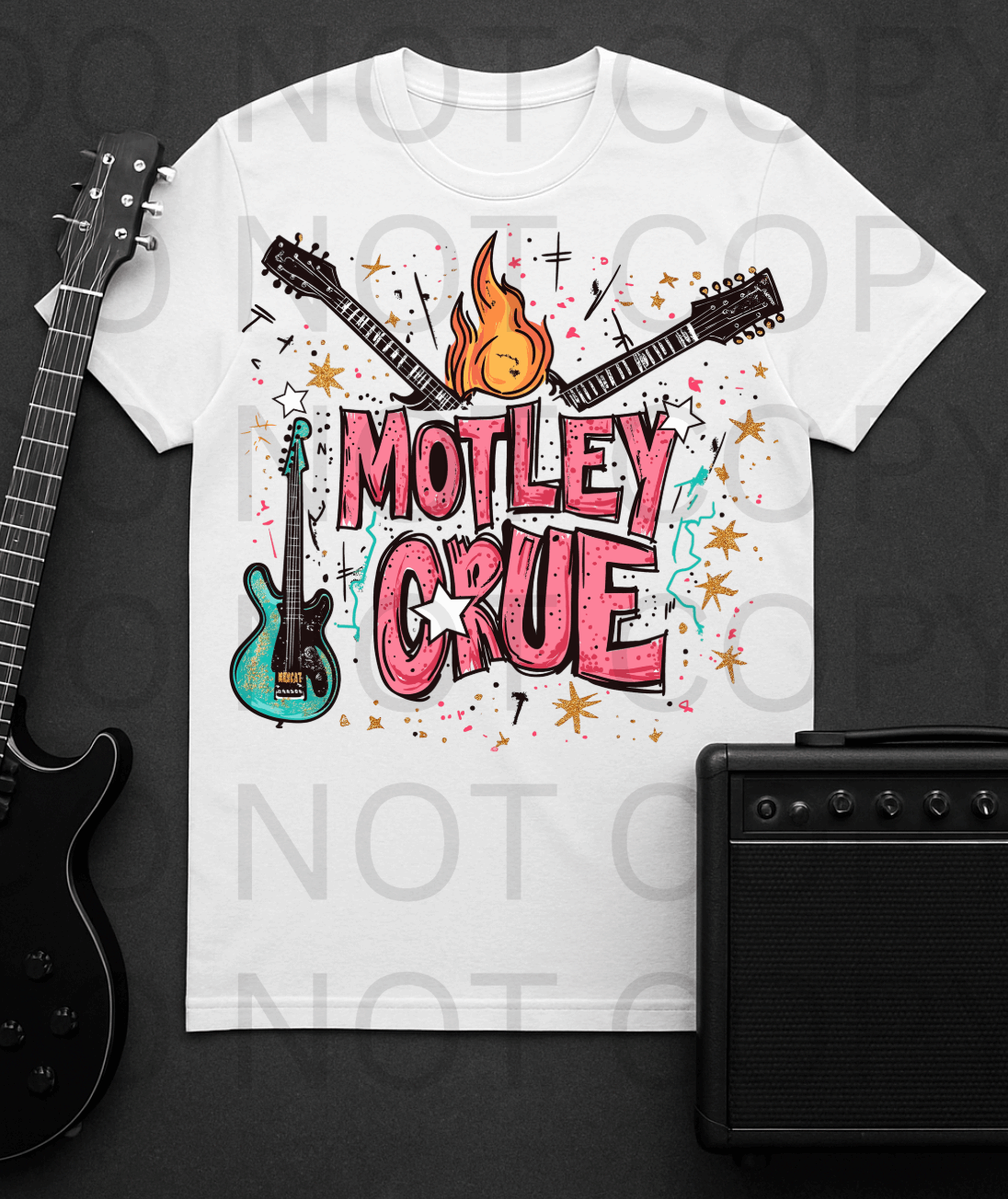 Motley Crue #5628 - Ready to Press DTF Transfer Full Color