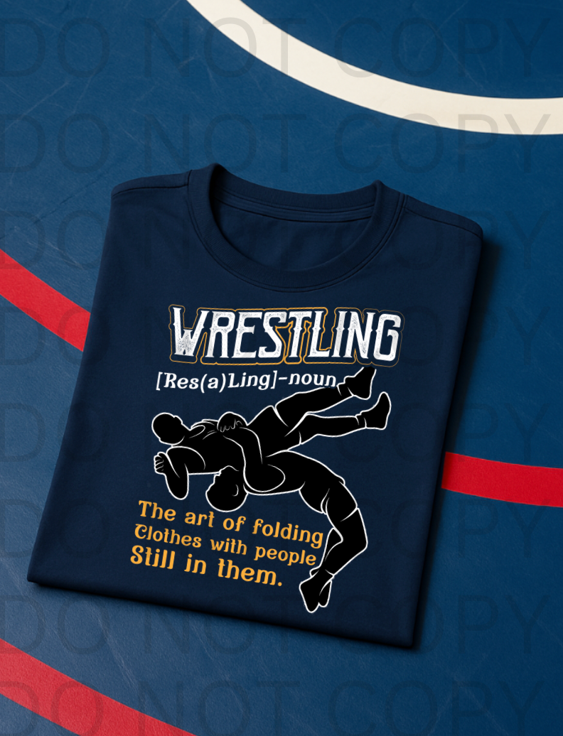 Wrestling - Art of Folding People #5746 - Ready to Press DTF Transfer Full Color