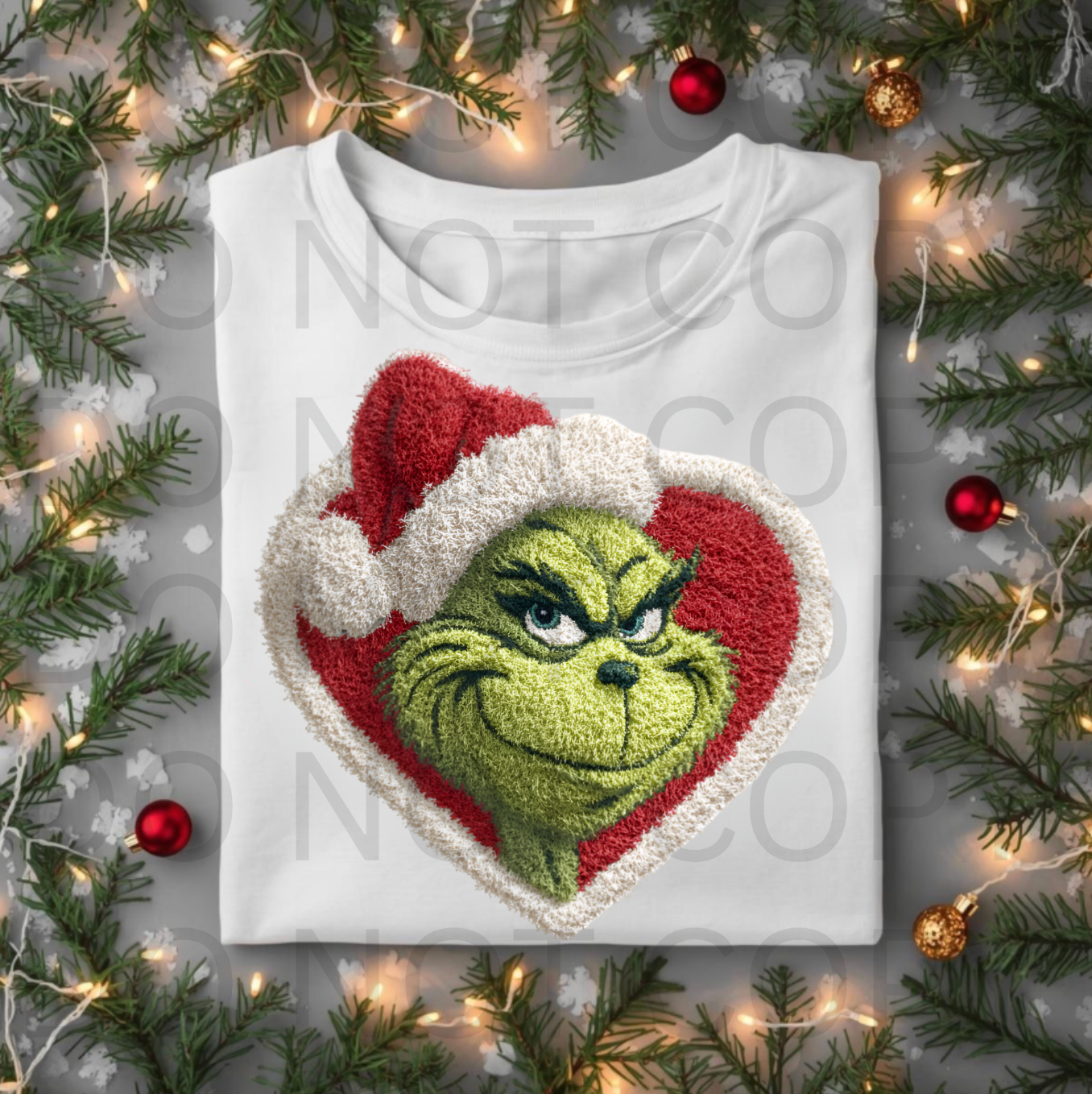 Textured Green Man Heart #5784 - Ready to Press DTF Transfer Full Color