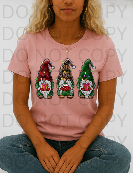 Western Christmas Three Gnomes #5814 - Ready to Press DTF Transfer Full Color