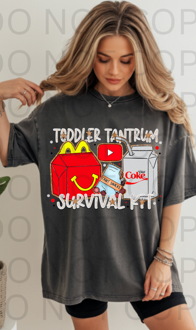 Toddler Tantrum Survival Kit #5818 - Ready to Press DTF Transfer Full Color